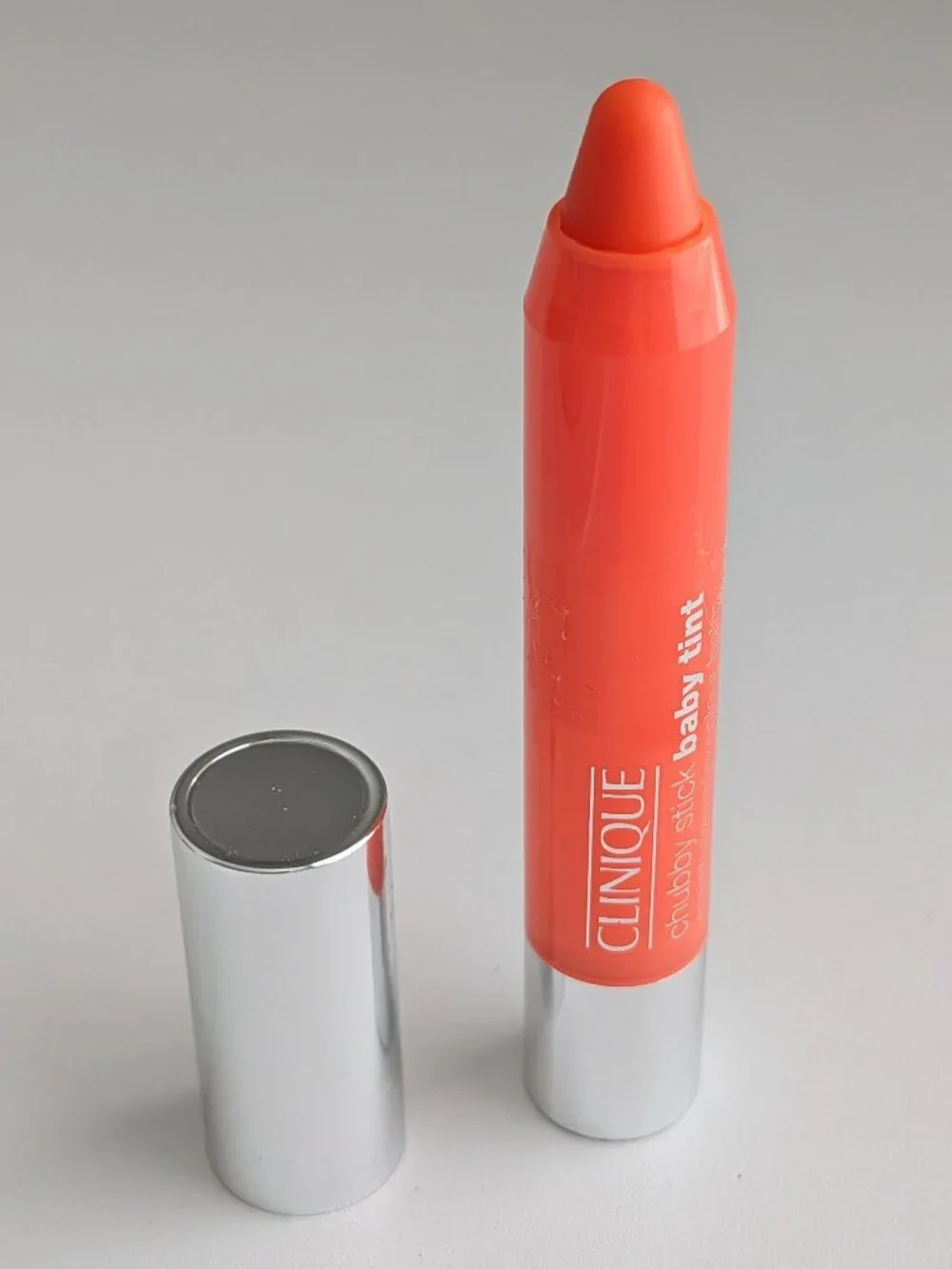 Clinique Chubby Stick Baby Tint Lip Color Balm in 01 Poppin Poppy .08oz/2.4g New